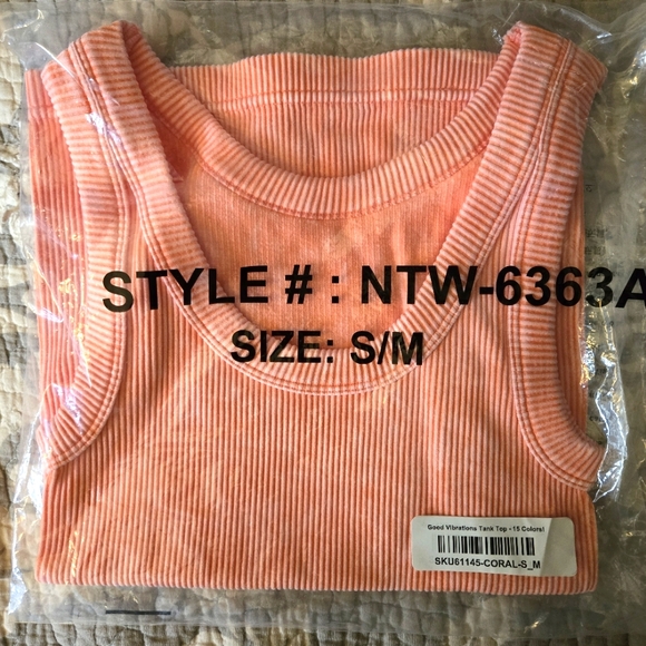 Zenana NWT Coral Tank Top S/M - Picture 2 of 6